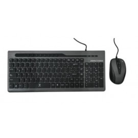 Kit de Teclado y Mouse Easy Line PC-200956, Alámbrico, USB, Negro (Inglés)