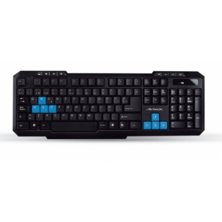 Teclado Acteck AT-3500, Inalámbrico, USB, Negro (Español)