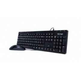 Kit de Teclado Multimedia y Mouse Vorago KM-104, Alámbrico, USB, Negro (Español)