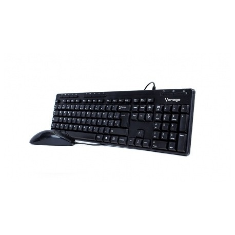 Kit de Teclado Multimedia y Mouse Vorago KM-104, Alámbrico, USB, Negro (Español)