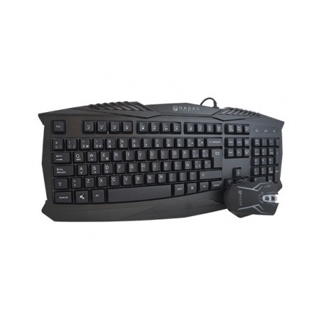 Kit Gamer de Teclado y Mouse Naceb NA-617, Alámbrico, USB, Negro (Español)