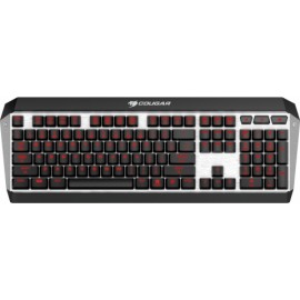 Teclado Gamer Cougar ATTACK X3 LED Rojo, Teclado Mecánico, Cherry MX, Alámbrico, Negro Plata (Inglés)