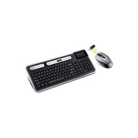 Kit de Teclado y Mouse Genius SlimStar 820 Solargizer, RF Inalámbrico, Negro/Plata