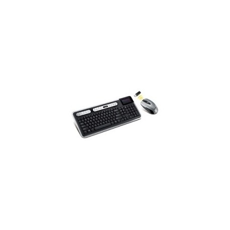 Kit de Teclado y Mouse Genius SlimStar 820 Solargizer, RF Inalámbrico, Negro/Plata