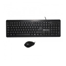 Kit de Teclado y Mouse Techzone TZ16COMB01-ALA, Alámbrico, USB, Negro