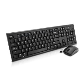 Kit de Teclado y Mouse V7 CKW100US, Inalámbrico, RF Wireless