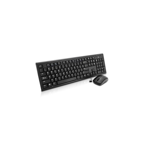 Kit de Teclado y Mouse V7 CKW100US, Inalámbrico, RF Wireless