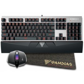 Kit Gamer de Teclado y Mouse Gamdias incluye Hermes E1  Demeter E2, Alámbrico, USB