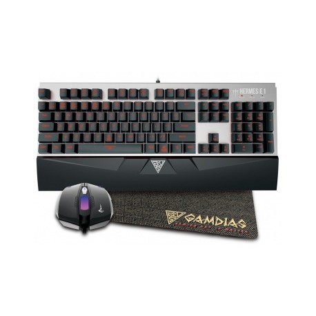 Kit Gamer de Teclado y Mouse Gamdias incluye Hermes E1  Demeter E2, Alámbrico, USB