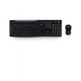 Kit de Teclado y Mouse Logitech MK270, Inalámbrico, USB, Negro