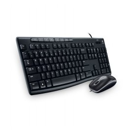 Kit de Teclado y Mouse Logitech MK200, USB, Negro