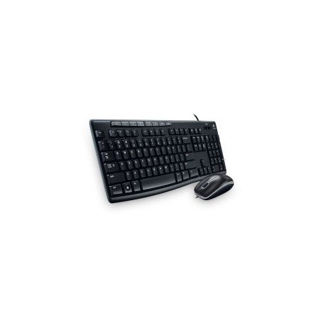 Kit de Teclado y Mouse Logitech MK200, USB, Negro