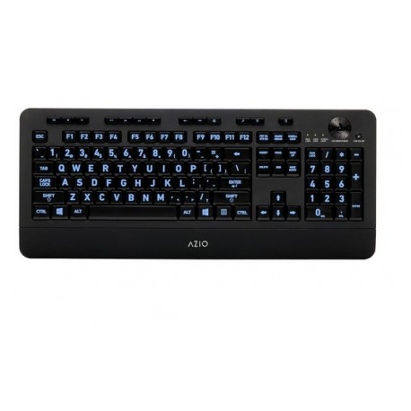 Teclado Azio KB506, Alámbrico, USB, Negro (Inglés)