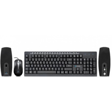 Kit de Teclado Mouse y Bocinas Acteck AK3-3000, Alámbrico, USB, Negro