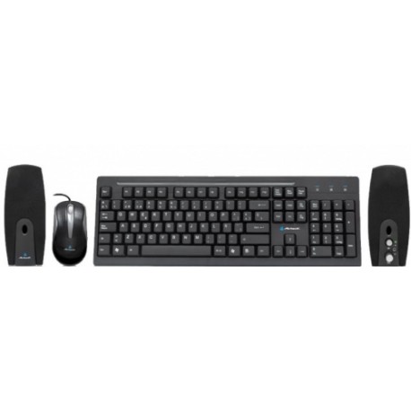 Kit de Teclado Mouse y Bocinas Acteck AK3-2700, Alámbrico, USB, Negro