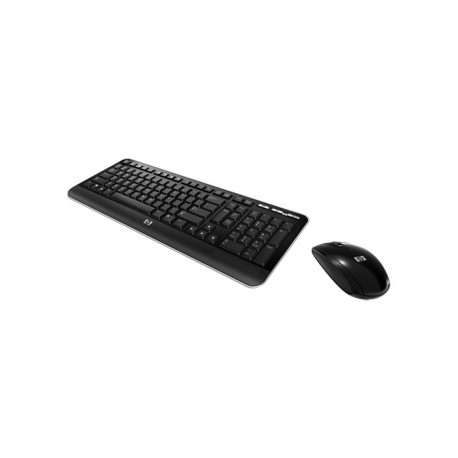 Kit de Teclado y Mouse HP QY449AA, Inalámbrico, USB, Negro