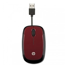 Mouse HP Óptico X1250, Alámbrico, USB, Rojo