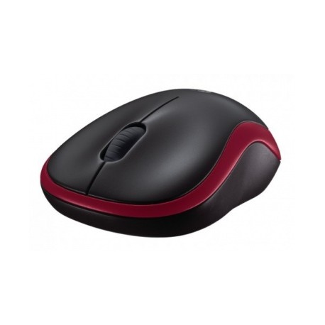 Mouse Logitech Óptico M185, Inalámbrico, USB, Rojo