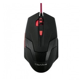 Mouse Gamer Techzone Rueda TZ16MOU01-GAME, Alámbrico, USB, 2400DPI, Negro