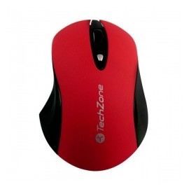 Mouse TechZone Óptico, RF Inalámbrico, 1600DPI, Rojo