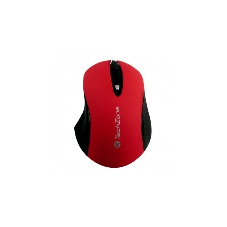 Mouse TechZone Óptico, RF Inalámbrico, 1600DPI, Rojo