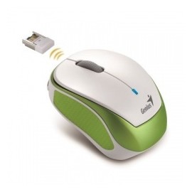 Mouse Genius Óptico Micro Traveler 9000R V2, Inalámbrico, USB, 1200DPI, Verde/Blanco