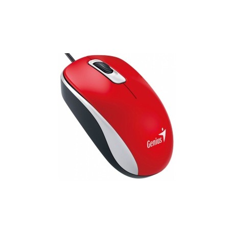 Mouse Genius Óptico DX-110, Alámbrico, USB, 1000DPI, Rojo