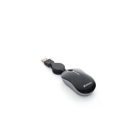 Mouse Verbatim Óptico 98113, Alámbrico, USB Retráctil,