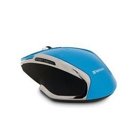 Mouse Verbatim Deluxe LED Azul con 6 Botones, Inalámbrico, Azul