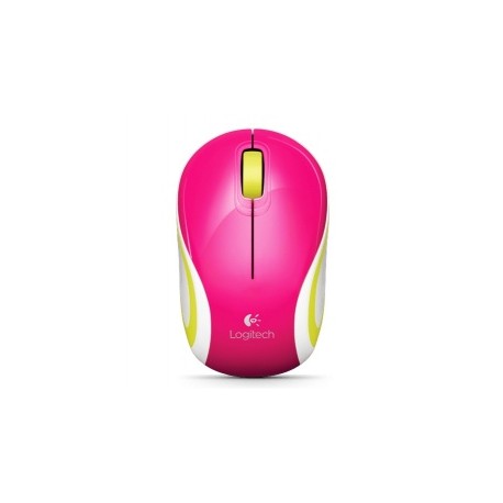 Mini Mouse Logitech Óptico M187, Inalámbrico, USB, Rosa