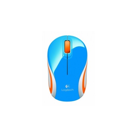 Mini Mouse Logitech Óptico M187, Inalámbrico, USB, 1000DPI, Azul