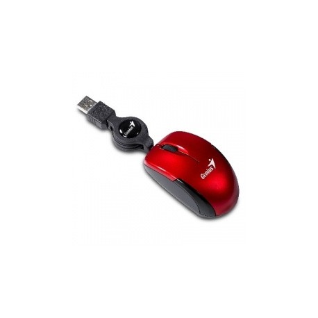 Mouse Genius Optico Micro Traveler Ruby, 1200DPI, USB, Rojo