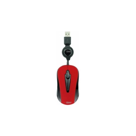 Mini Mouse Perfect Choice Óptico Easy Line 993353, Alámbrico, USB, 1000DPI, Rojo