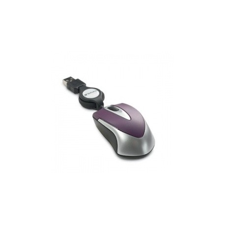 Mouse Verbatim Travel Óptico 97253, USB, Morado