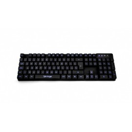 Teclado Vorago Multimedia Retroiluminado KB-501, Alámbrico, USB 2.0, Negro (Español)