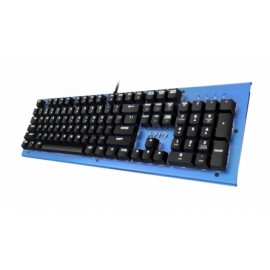 Teclado Azio MK HUE, Mecánico, Cherry MX Marrón, Alámbrico, Azul (Inglés)