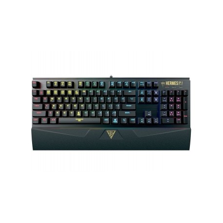 Teclado Gamer Gamdias HERMES P1 RGB, Teclado Mecánico, Alámbrico, Negro (Inglés)