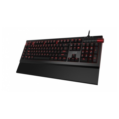 Teclado Gamer AZIO MGK-ARMATO-01 LED Rojo, Teclado Mécanico, Cherry MX Brown, Alámbrico, Negro (Inglés)