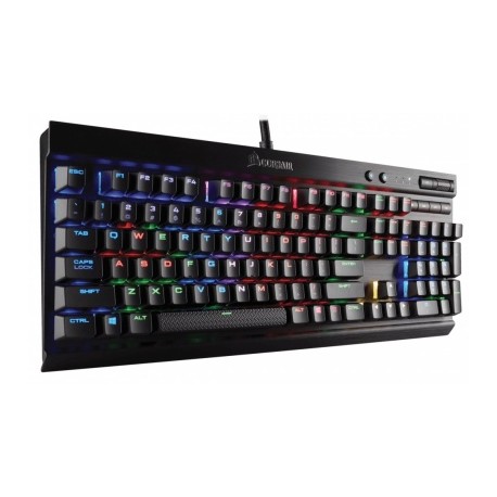 Teclado Gamer Corsair K70 RGB Rapidfire, Teclado Mecánico, Cherry MX Speed, Alámbrico, Negro (Español)