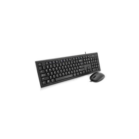 Teclado V7 CKU100US, Alámbrico, USB, Negro (Inglés)