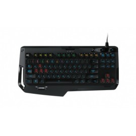 Teclado Gamer Logitech G410 Atlas Spectrum RGB, Teclado Mecánico, Alámbrico, USB, Negro (Inglés) - sin Teclado Numérico