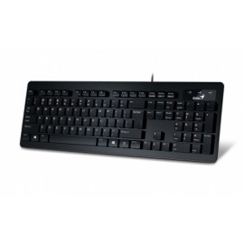 Teclado Básico Genius SlimStar 130, Alámbrico, USB, Gris (Inglés)