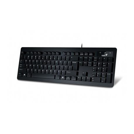 Teclado Básico Genius SlimStar 130, Alámbrico, USB, Gris (Inglés)