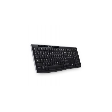 Teclado Logitech K270, Inalámbrico, USB 2.0, Negro (Español)