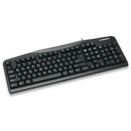 Teclado Manhattan Mejorado 155113, Alámbrico, USB, Negro (Esp)