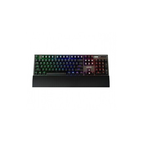 Teclado Gamer Azio MGK1 RGB, Teclado Mecánico, Cherry MX Blue, Alámbrico, Negro