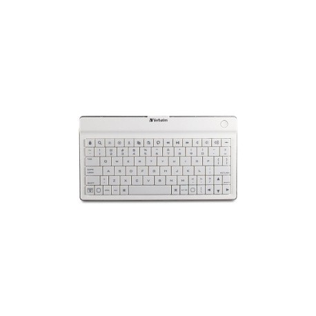 Teclado Verbatim Ultra Delgado Bluetooth 97754, Blanco (Español)