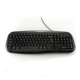 Teclado Verbatim Con Inclinación 2 Posiciones, USB, Negro (Español)