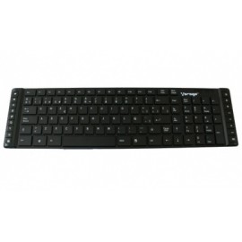 Teclado Vorago Ultradelagado Multimedia KB-200, USB, Negro (Español)