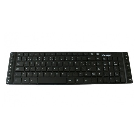 Teclado Vorago Ultradelagado Multimedia KB-200, USB, Negro (Español)